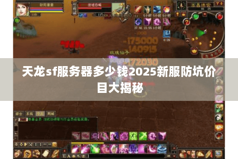 天龙sf服务器多少钱2025新服防坑价目大揭秘