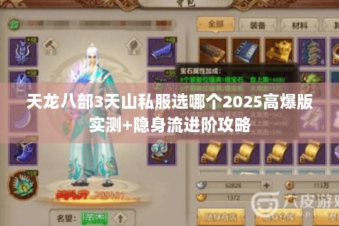天龙八部3天山私服选哪个2025高爆版实测+隐身流进阶攻略