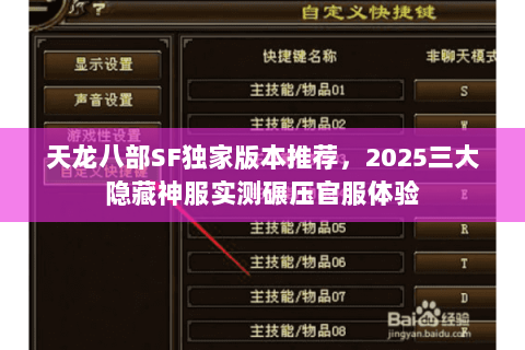 天龙八部SF独家版本推荐，2025三大隐藏神服实测碾压官服体验