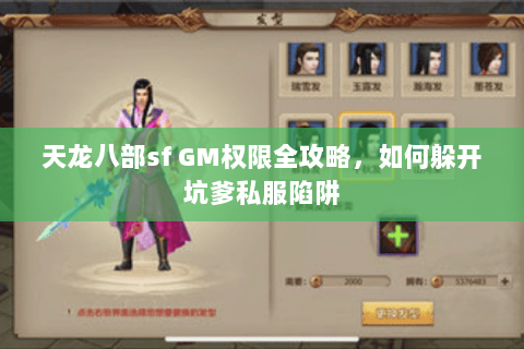 天龙八部sf GM权限全攻略，如何躲开坑爹私服陷阱