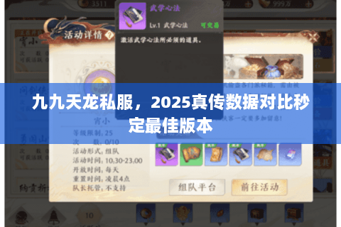 九九天龙私服，2025真传数据对比秒定最佳版本