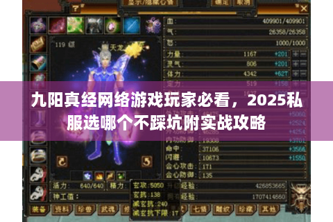 九阳真经网络游戏玩家必看，2025私服选哪个不踩坑附实战攻略