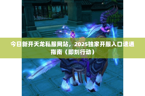 今日新开天龙私服网站，2025独家开服入口速通指南（即刻行动）