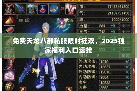 免费天龙八部私服限时狂欢，2025独家福利入口速抢