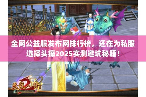 全网公益服发布网排行榜，还在为私服选择头痛2025实测避坑秘籍！