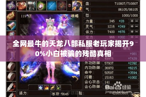 全网最牛的天龙八部私服老玩家揭开90%小白被骗的残酷真相