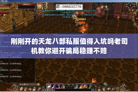 刚刚开的天龙八部私服值得入坑吗老司机教你避开骗局稳赚不赔