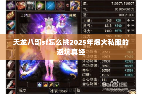 天龙八部sf怎么挑2025年爆火私服的避坑真经