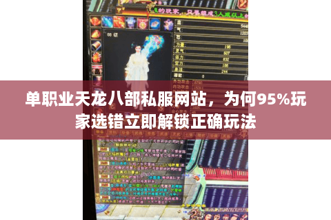 单职业天龙八部私服网站，为何95%玩家选错立即解锁正确玩法
