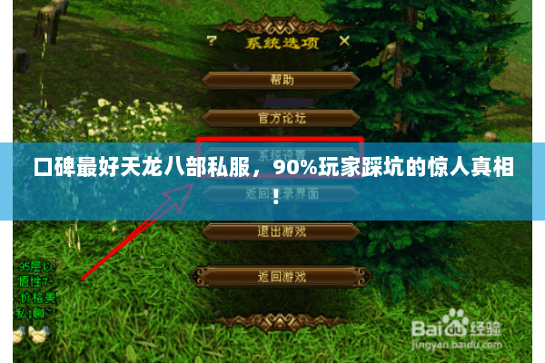 口碑最好天龙八部私服，90%玩家踩坑的惊人真相！