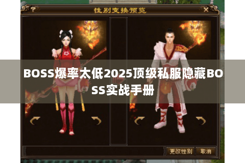 BOSS爆率太低2025顶级私服隐藏BOSS实战手册 BOSS爆率太低2025顶级私服隐藏BOSS实战手册