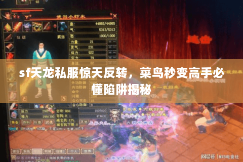 sf天龙私服惊天反转,菜鸟秒变高手必懂陷阱揭秘 sf天龙私服惊天反转,菜鸟秒变高手必懂陷阱揭秘