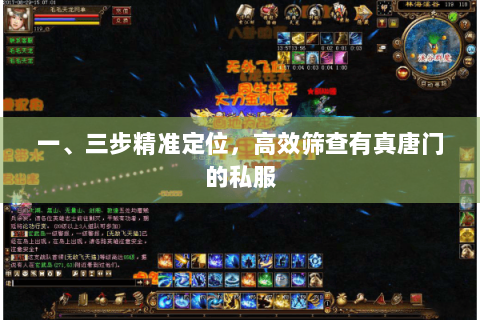 一、三步精准定位，高效筛查有真唐门的私服