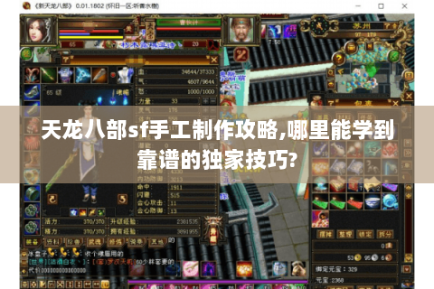 天龙八部sf手工制作攻略,哪里能学到靠谱的独家技巧?
