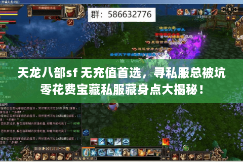 天龙八部sf 无充值首选，寻私服总被坑零花费宝藏私服藏身点大揭秘！