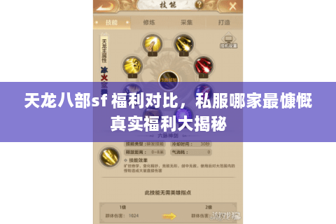天龙八部sf 福利对比，私服哪家最慷慨真实福利大揭秘