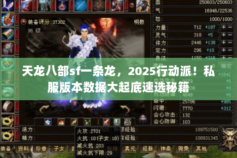 天龙八部sf一条龙，2025行动派！私服版本数据大起底速选秘籍
