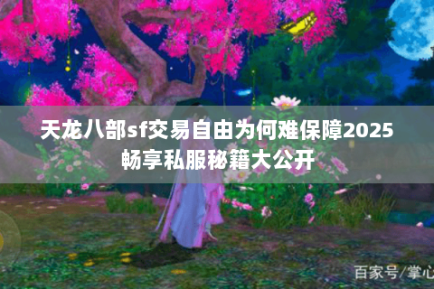 天龙八部sf交易自由为何难保障2025畅享私服秘籍大公开
