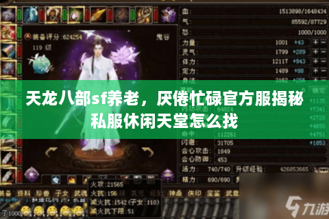 天龙八部sf养老，厌倦忙碌官方服揭秘私服休闲天堂怎么找