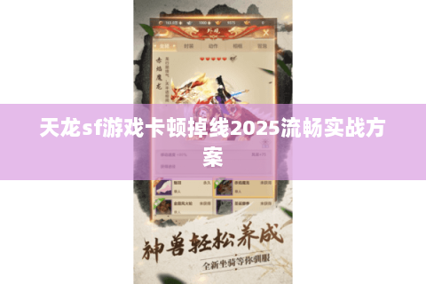 天龙sf游戏卡顿掉线2025流畅实战方案