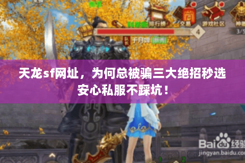 天龙sf网址，为何总被骗三大绝招秒选安心私服不踩坑！