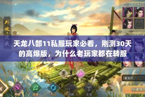 天龙八部11私服玩家必看，刚测30天的高爆版，为什么老玩家都在转服