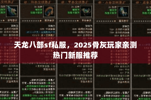 天龙八部sf私服,2025骨灰玩家亲测热门新服推荐 天龙八部sf私服,2025骨灰玩家亲测热门新服推荐