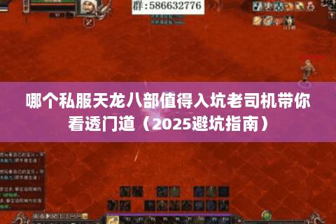 哪个私服天龙八部值得入坑老司机带你看透门道（2025避坑指南）