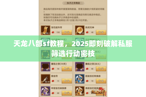天龙八部sf教程，2025即刻破解私服筛选行动密技