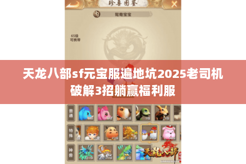 天龙八部sf元宝服遍地坑2025老司机破解3招躺赢福利服