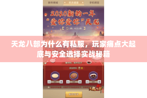 天龙八部为什么有私服，玩家痛点大起底与安全选择实战秘籍