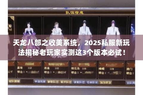 天龙八部之收美系统，2025私服新玩法揭秘老玩家实测这3个版本必试！