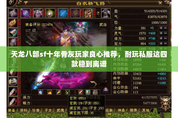 天龙八部sf十年骨灰玩家良心推荐，耐玩私服这四款稳到离谱