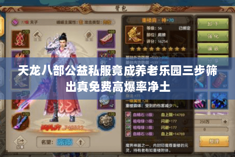 天龙八部公益私服竟成养老乐园三步筛出真免费高爆率净土