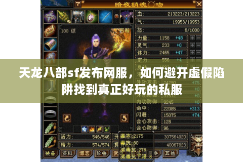 天龙八部sf发布网服，如何避开虚假陷阱找到真正好玩的私服
