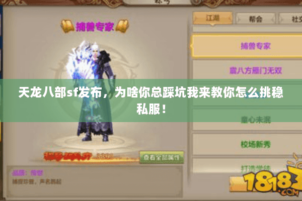 天龙八部sf发布，为啥你总踩坑我来教你怎么挑稳私服！