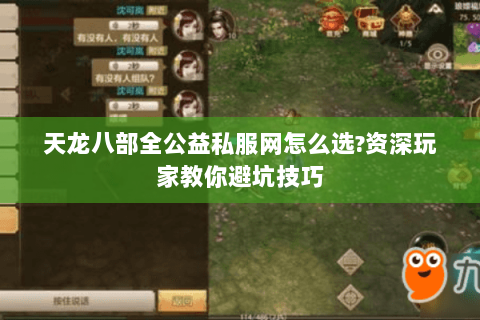天龙八部全公益私服网怎么选?资深玩家教你避坑技巧