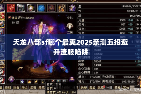 天龙八部sf哪个最爽2025亲测五招避开渣服陷阱