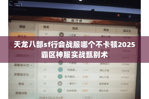 天龙八部sf行会战服哪个不卡顿2025霸区神服实战甄别术