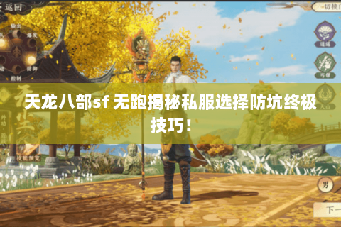 天龙八部sf 无跑揭秘私服选择防坑终极技巧！