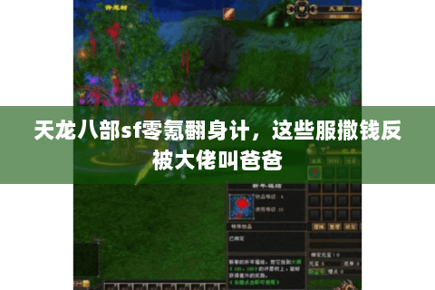 天龙八部sf零氪翻身计，这些服撒钱反被大佬叫爸爸