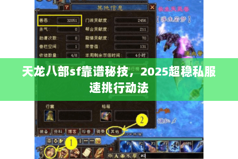 天龙八部sf靠谱秘技，2025超稳私服速挑行动法