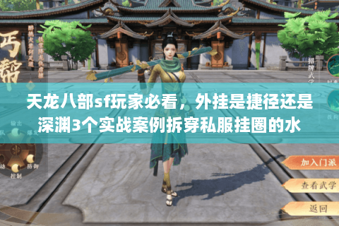 天龙八部sf玩家必看，外挂是捷径还是深渊3个实战案例拆穿私服挂圈的水