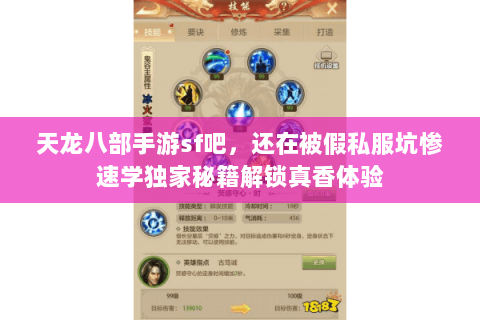 天龙八部手游sf吧，还在被假私服坑惨速学独家秘籍解锁真香体验