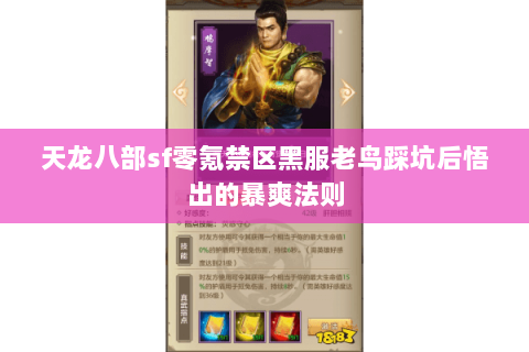 天龙八部sf零氪禁区黑服老鸟踩坑后悟出的暴爽法则