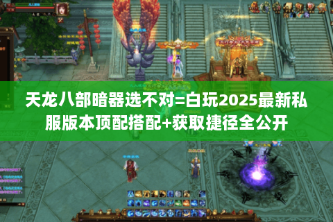 天龙八部暗器选不对=白玩2025最新私服版本顶配搭配+获取捷径全公开 天龙八部暗器选不对=白玩2025最新私服版本顶配搭配+获取捷径全公开
