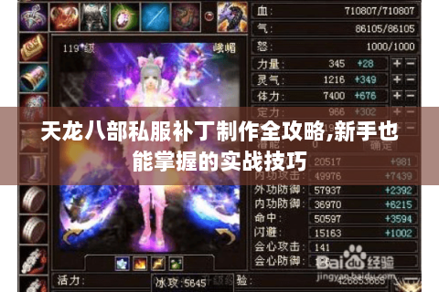 天龙八部私服补丁制作全攻略,新手也能掌握的实战技巧