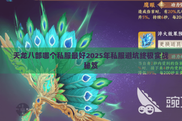 天龙八部哪个私服最好2025年私服避坑终极实战秘笈
