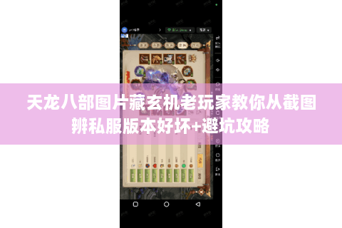 天龙八部图片藏玄机老玩家教你从截图辨私服版本好坏+避坑攻略