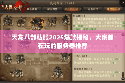 天龙八部私服2025爆款揭秘，大家都在玩的服务器推荐